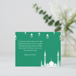 Eid mubarak kareem Islam arabische moskee Briefkaart