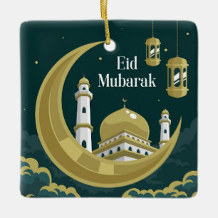 Eid Mubarak Keramisch Ornament