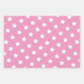 Eid Mubarak Kinder Pink Grey Star Stippen Pattern  Inpakpapier Vel (Voorkant 3)