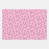 Eid Mubarak Kinder Pink Grey Star Stippen Pattern  Inpakpapier Vel (Voorkant 2)