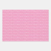 Eid Mubarak Kinder Pink Grey Star Stippen Pattern  Inpakpapier Vel (Voorkant)