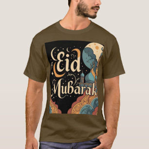 Eid Mubarak Mannen T-shirt met elegante moskee