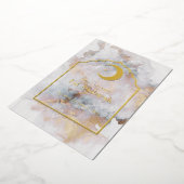 Eid Mubarak Marmer Folie Feestdagenkaart (Gedraaid)