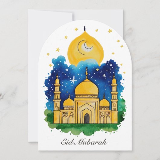 Eid Mubarak Moskee Kaart (Voorkant)