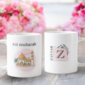 Eid Mubarak & Mug Café à personnaliser avec initia