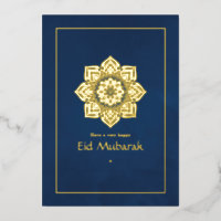 Eid Mubarak Navyblauw en Goud