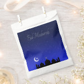 Eid Mubarak Night Stars Mosque Bedankzakje (Geknipt)