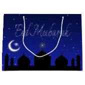 Eid Mubarak Night Stars Mosque Large Cadeauzakje (Voorkant)