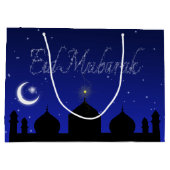 Eid Mubarak Night Stars Mosque Large Cadeauzakje (Achterkant)