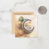 Eid Mubarak Notitiekaartje (Voorkant / Achterkant in situ)