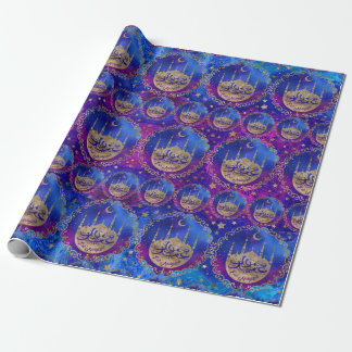 Eid Mubarak - Pastel gold en purples Cadeaupapier