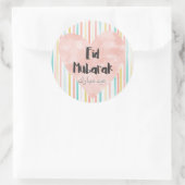 Eid Mubarak pastels Ronde Sticker (Tas)