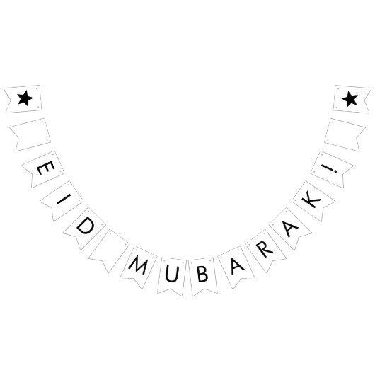 Eid Mubarak Pennant Bunting Banner (Alle)