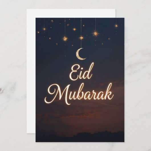 Eid mubarak Personalized modern Card Kaart (Voorkant / Achterkant)