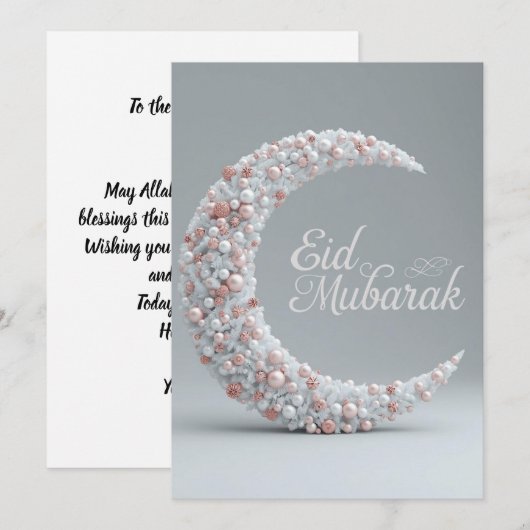 Eid mubarak Personalized Modern Card Kaart (Voorkant / Achterkant)