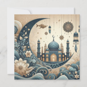Eid Mubarak Ramadan Aanpasbare Groeten Tekst Feestdagenkaart