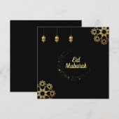 Eid Mubarak / Ramadan Kareem Golden Customize Kaart (Voorkant / Achterkant)