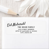 Eid Mubarak Retour Address Sticker Label (Insitu)