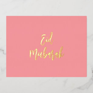 Eid Mubarak Roze Folie Feestdagen Briefkaart