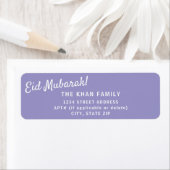 Eid Mubarak Schattige retouradres Sticker label (Insitu)
