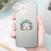 Eid Mubarak Sheep Sticker (Telefoon)