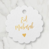 Eid Mubarak Simple Gold Bedankjes Labels (Voorkant)