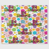 Eid Mubarak Splash Gift Wrap Cadeaupapier (Vlak)