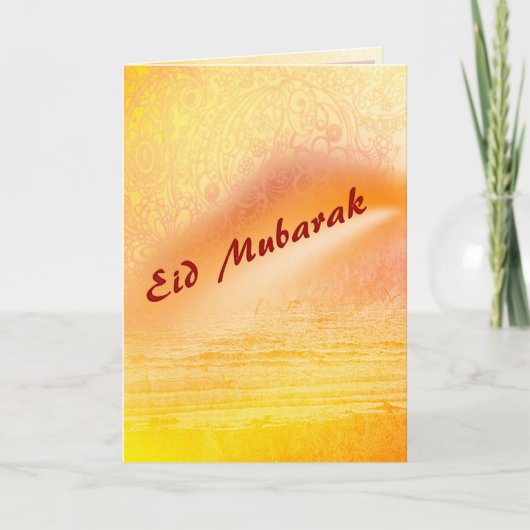 Eid Mubarak - Sunset Feestdagen Kaart (Voorkant)