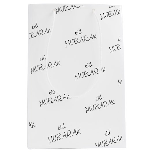 Eid Mubarak Verpakkingspapier Medium Cadeauzakje (Voorkant)