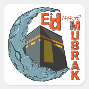 Eid mubarak vierkante sticker