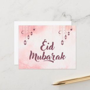 Eid Mubarak Waterverf Feestdagenkaart