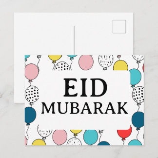 Eid Mubarak wenskaart for eid id al fitr Briefkaart