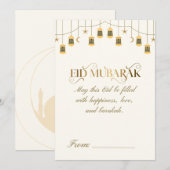 Eid Mubarak wenskaarten Feestdagenkaart (Voorkant / Achterkant)