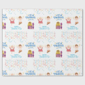 Eid Mubarak wit voor kinderen Cadeaupapier (Vlak)