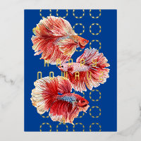 Eid Nowruz Lucky Goldfish Trio Folie Briefkaart