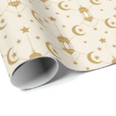  Eid or Ramadan Lanterns & Crescent Seamless  Cadeaupapier (Rol Hoek)