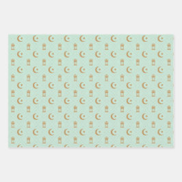  Eid or Ramadan Lanterns & Crescent Seamless  Inpakpapier Vel