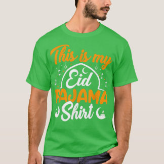 Eid Pajama Happy Eid Mubarak aan Muslim Al Fitr Al T-shirt