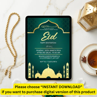 Eid Party Invitation Kaart