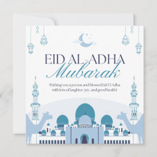 Eid ul azha mubarik elegante islamitische wenskaar kaart