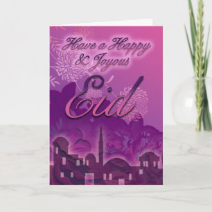 Eid van de Kaart van Eid Gelukkige en Joyous,
