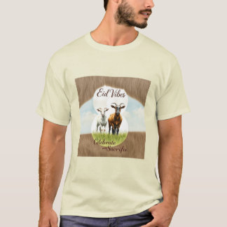 Eid Vibes Aquarelle Chèvre Collage T-shirt