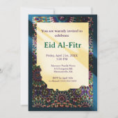 Eid Viering Sierlijke Blauwe Eid Party Eid Kaart (Voorkant)