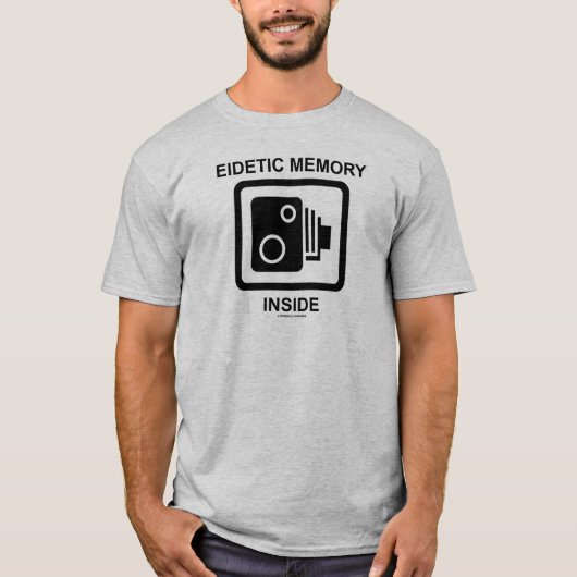 Eidetic Memory Inside (camera Sign Photographic) T-shirt (Voorkant)