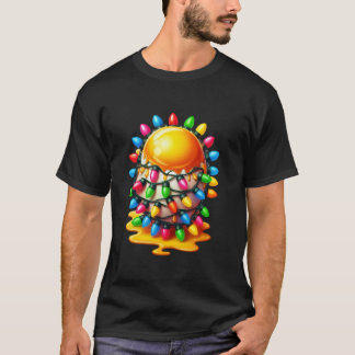 Eidooier Kostuum Kleurrijke Kerstverlichting Grapp T-shirt