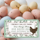 Eidoosje Etiket Botanisch met Hen en Eieren