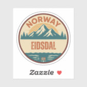 Eidsdal, Norge Noorwegen Sticker (Vel)