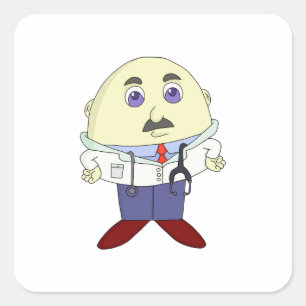 Eienkop Doctor Vierkante Sticker