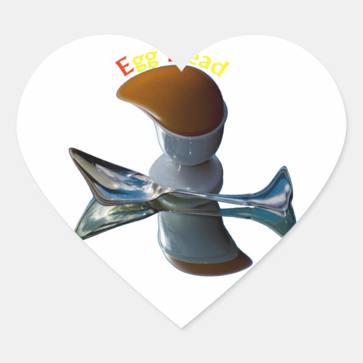 Eienkop Quirky Design Hart Sticker (Voorkant)