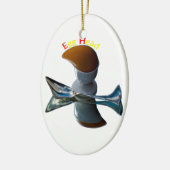 Eienkop Quirky Design Keramisch Ornament (Links)